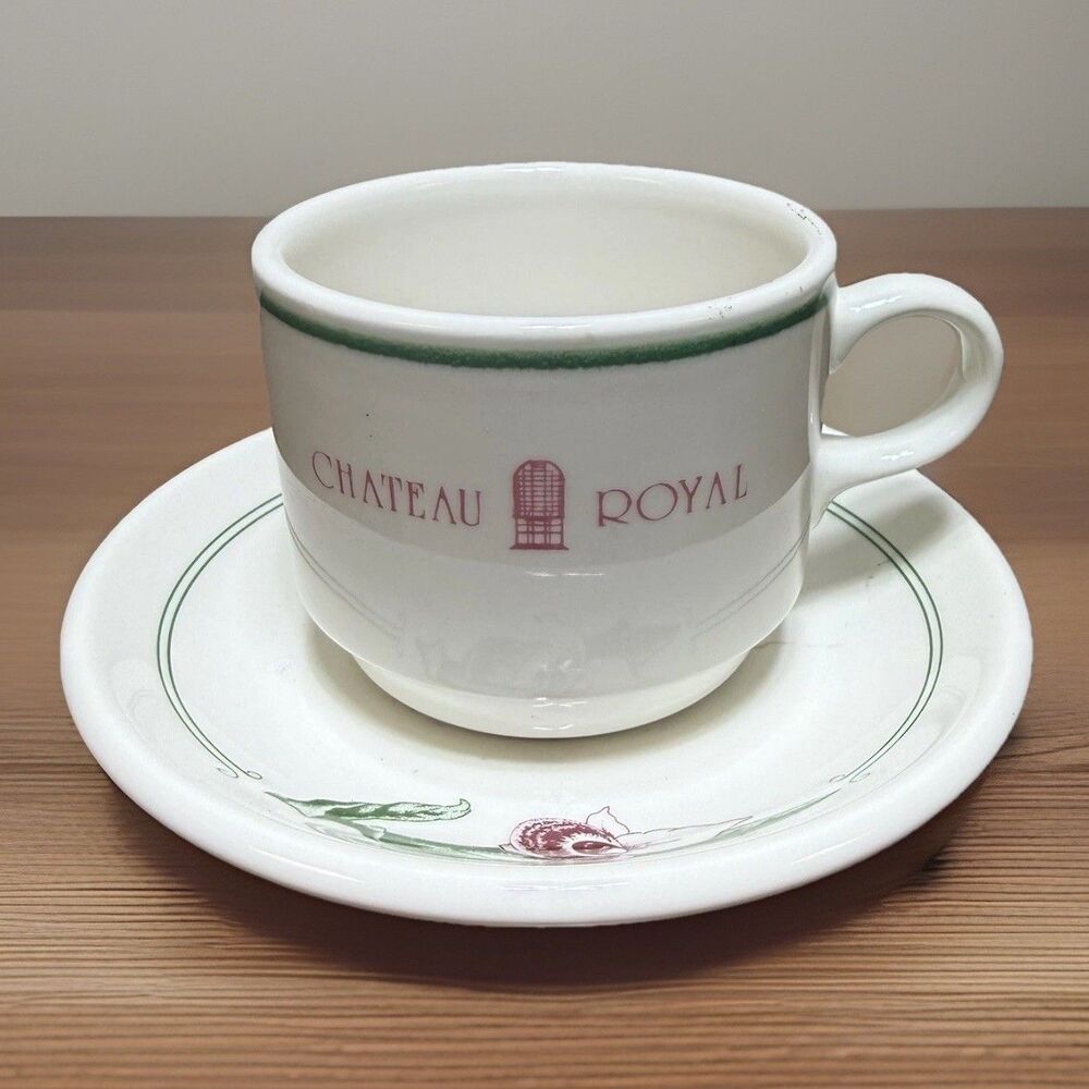 Syracuse China Restaurant ware Coffee Cup Saucer Minnesota Seal Chateau Royal